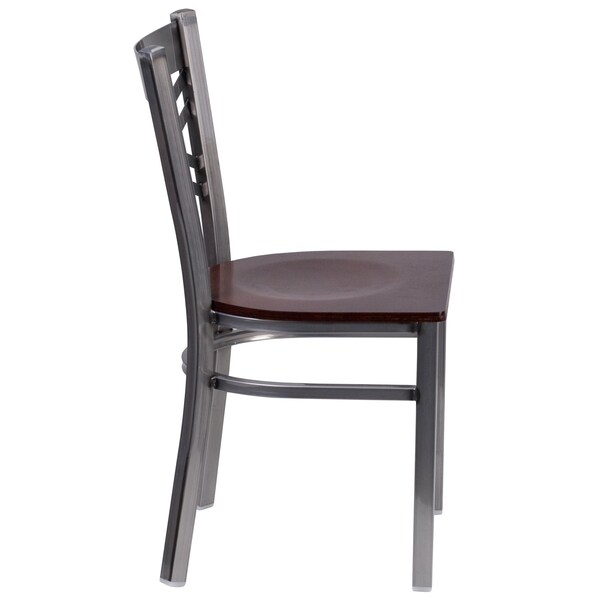 Flash Furniture Hercules Restaurant Chair, Wood Back, 16-1/2 in W 17" L 32-1/4" H - XU-6FOB-CLR-WALW-GG