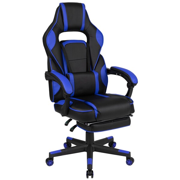 Flash Furniture Black/Blue Reclining Gaming Chair with Footrest - CH-00288-BL-GG