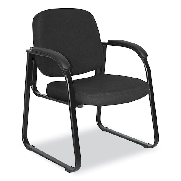 Alera Chairs/Stools, Black Seat, Black Back, 25" W 24.80" L 33.66" H, Padded Loop, 100% Polyester Seat - ALERL43CFA10B