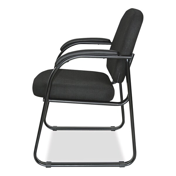Alera Chairs/Stools, Black Seat, Black Back, 25" W 24.80" L 33.66" H, Padded Loop, 100% Polyester Seat - ALERL43CFA10B