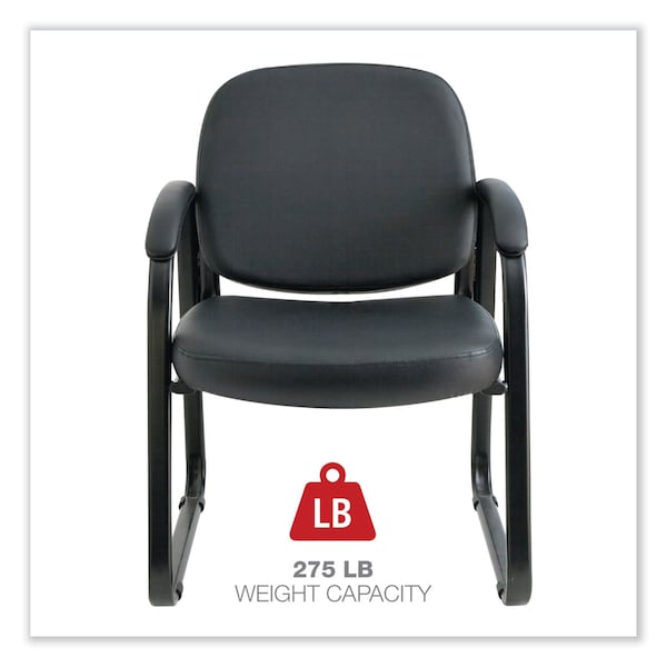 Alera Chairs/Stools, Black Seat, Black Back, 25" W 24.80" L 33.66" H, Padded Loop, 100% Polyester Seat - ALERL43CFA10B