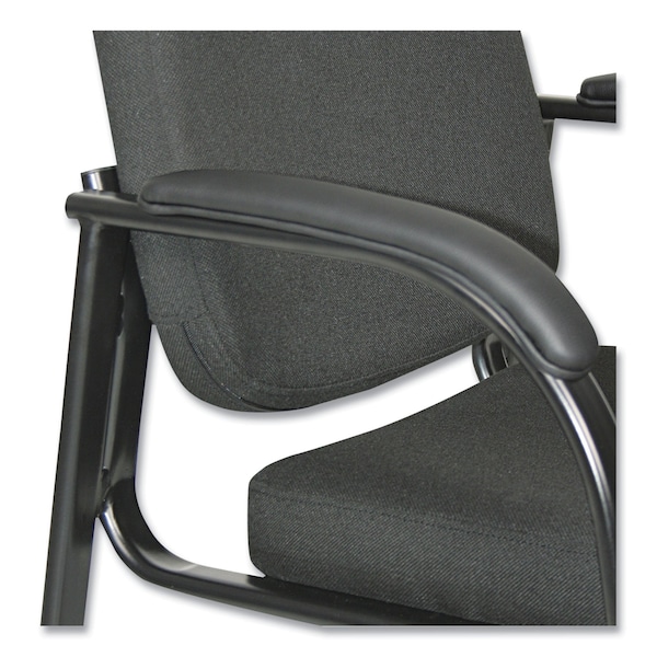 Alera Chairs/Stools, Black Seat, Black Back, 25" W 24.80" L 33.66" H, Padded Loop, 100% Polyester Seat - ALERL43CFA10B