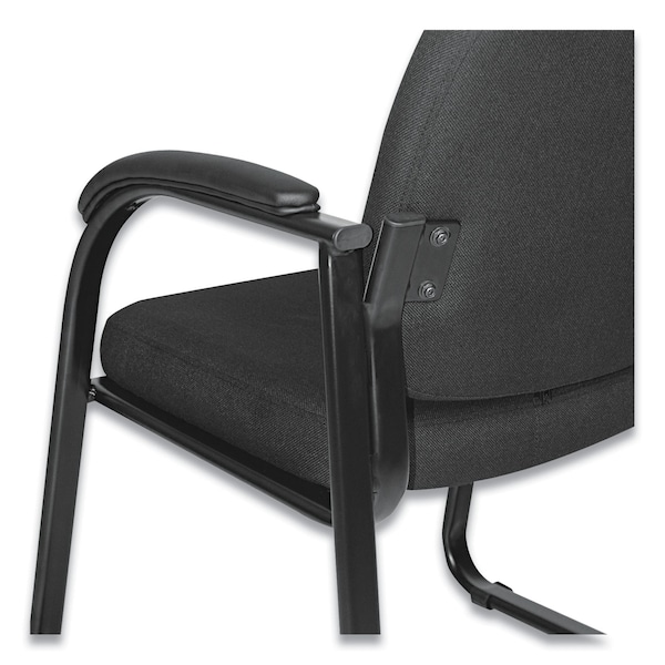 Alera Chairs/Stools, Black Seat, Black Back, 25" W 24.80" L 33.66" H, Padded Loop, 100% Polyester Seat - ALERL43CFA10B