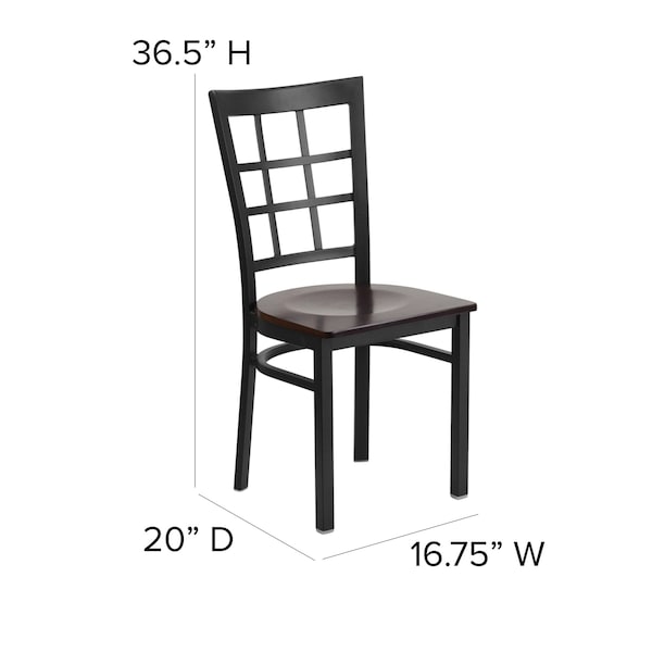 Flash Furniture Hercules Restaurant Chair, 16-1/2 in W 20" L 36-1/2" H - XU-DG6Q3BWIN-WALW-GG