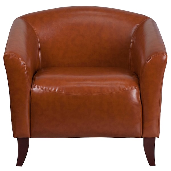 Flash Furniture Hercules Imperial Chair, 33-1/2 in W 31" L 29" H, Sloping, Leather Seat - 111-1-CG-GG