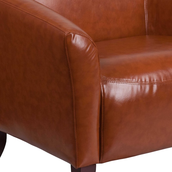 Flash Furniture Hercules Imperial Chair, 33-1/2 in W 31" L 29" H, Sloping, Leather Seat - 111-1-CG-GG