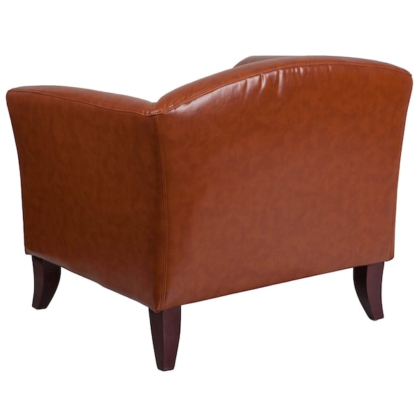 Flash Furniture Hercules Imperial Chair, 33-1/2 in W 31" L 29" H, Sloping, Leather Seat - 111-1-CG-GG