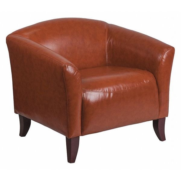 Flash Furniture Hercules Imperial Chair, 33-1/2 in W 31" L 29" H, Sloping, Leather Seat - 111-1-CG-GG