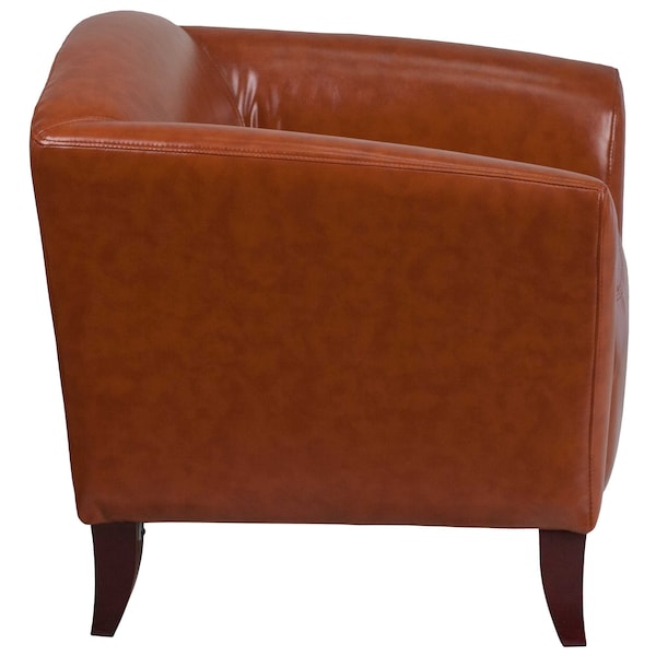 Flash Furniture Hercules Imperial Chair, 33-1/2 in W 31" L 29" H, Sloping, Leather Seat - 111-1-CG-GG