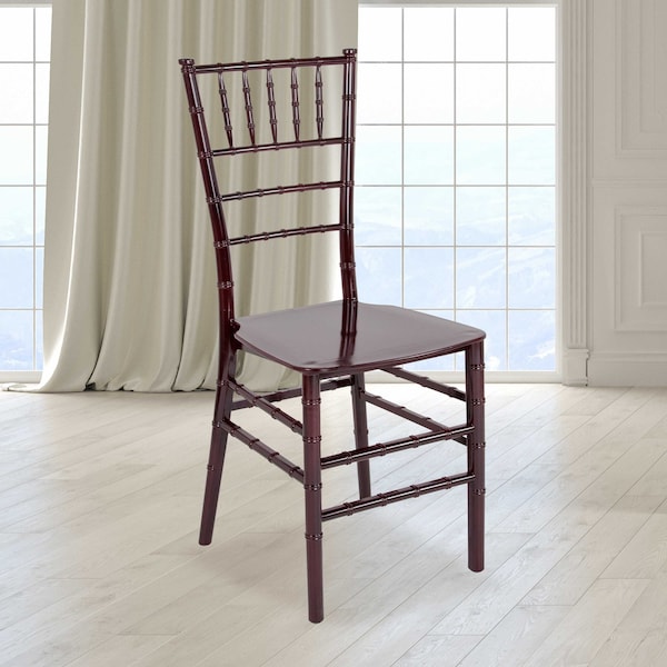 Flash Furniture Hercules Chiavari Chair, 15 in W 18-3/4" L 35" H - LE-MAHOGANY-M-GG