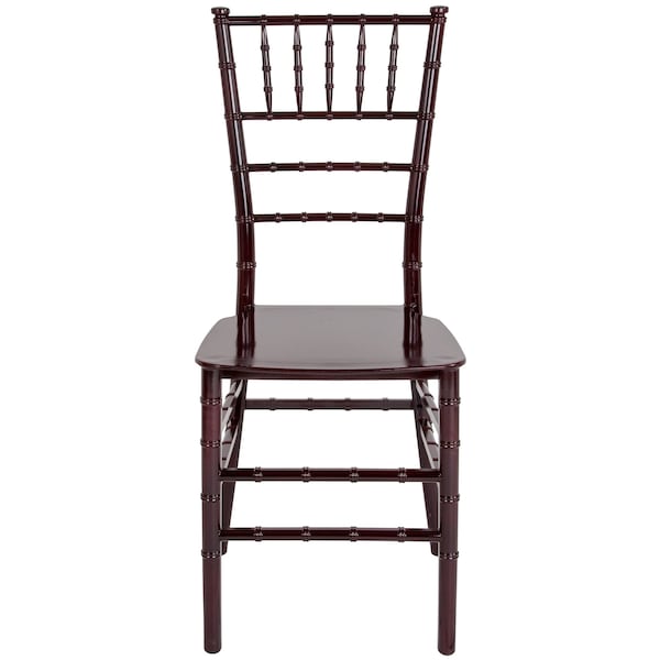 Flash Furniture Hercules Chiavari Chair, 15 in W 18-3/4" L 35" H - LE-MAHOGANY-M-GG