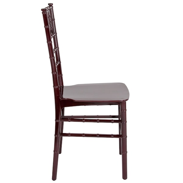 Flash Furniture Hercules Chiavari Chair, 15 in W 18-3/4" L 35" H - LE-MAHOGANY-M-GG