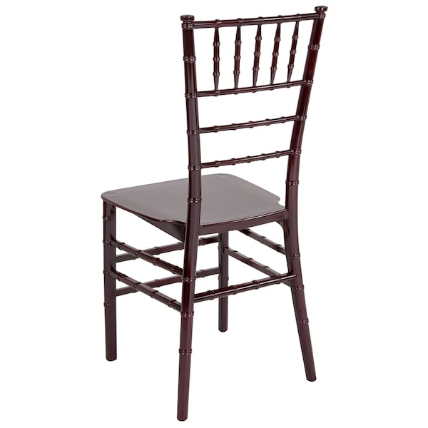 Flash Furniture Hercules Chiavari Chair, 15 in W 18-3/4" L 35" H - LE-MAHOGANY-M-GG
