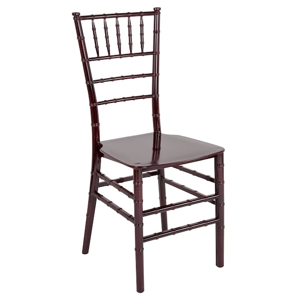 Flash Furniture Hercules Chiavari Chair, 15 in W 18-3/4" L 35" H - LE-MAHOGANY-M-GG