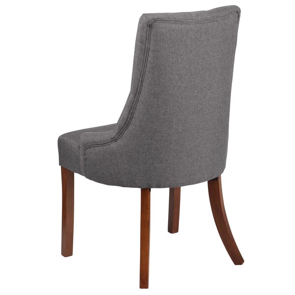 Flash Furniture Hercules Paddington Chair, Wood Back, 22-3/4 in W 23" L 39-1/2" H, Fabric Seat - QY-A08-GY-GG