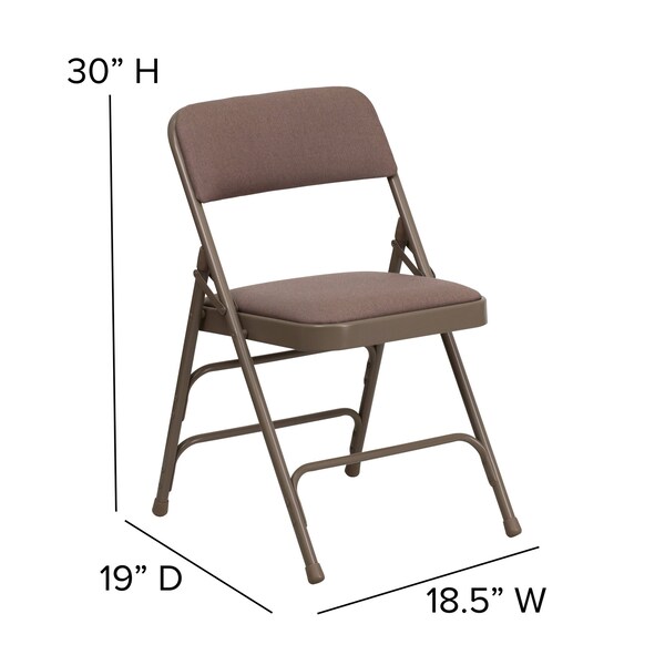 Flash Furniture Beige Fabric Folding Chair - 2-HA-MC309AF-BGE-GG