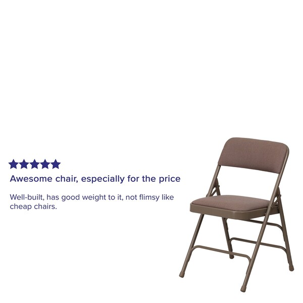 Flash Furniture Beige Fabric Folding Chair - 2-HA-MC309AF-BGE-GG