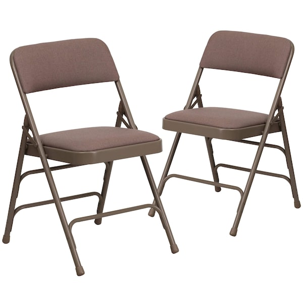Flash Furniture Beige Fabric Folding Chair - 2-HA-MC309AF-BGE-GG