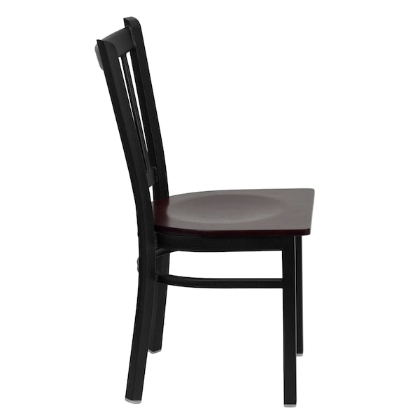 Flash Furniture Hercules Restaurant Chair, 17 in W 20-1/4" L 34-1/4" H, Plywood Seat - XU-DG-6Q2B-VRT-MAHW-GG