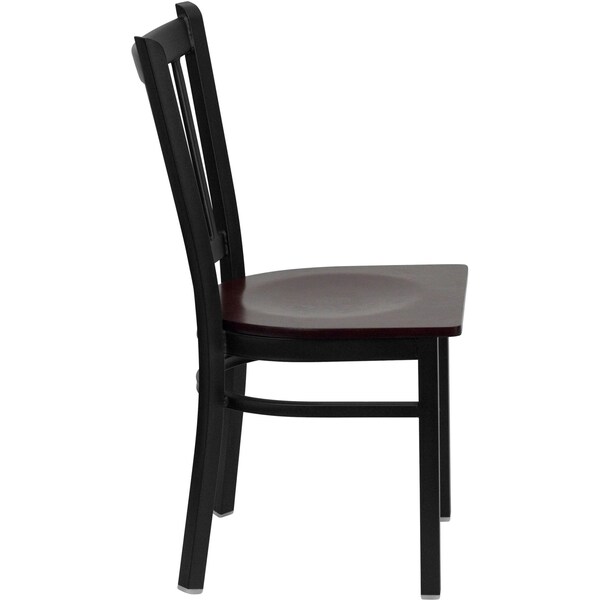 Flash Furniture Hercules Restaurant Chair, 17 in W 20-1/4" L 34-1/4" H, Plywood Seat - XU-DG-6Q2B-VRT-MAHW-GG