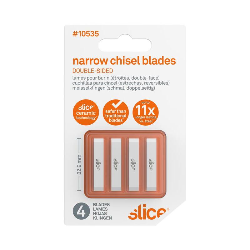 Slice Chisel Blades Narrow, Double-Sided (6 Packs of 4) - 10535