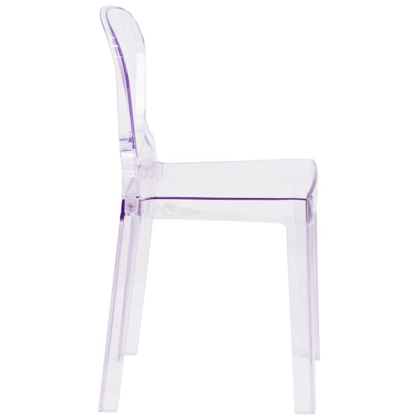 Flash Furniture Contemporary Ghost Chair, 15-3/4 in W 19-1/2" L 32-1/4" H - OW-TEARBACK-18-GG