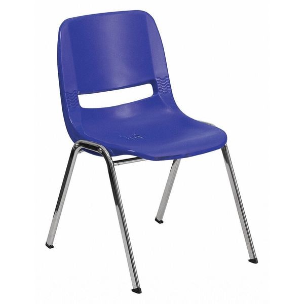Flash Furniture Stach Chair, Navy w/Chrome Frame, 14"H - RUT-14-NVY-CHR-GG