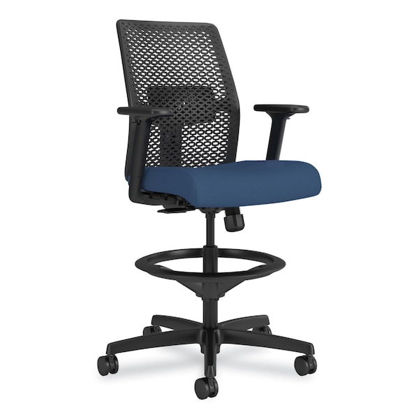 Hon Ignition 2.0 ReActiv Low-Back Task Stool, 22.88in-31.75in Seat Height, Elysian Seat, Charcoal/Black - HONTSR0A0S04BST