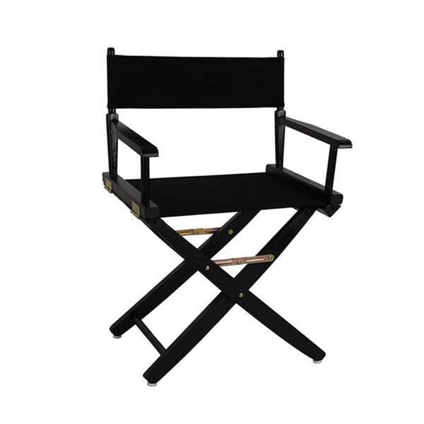 Doba-Bnt 206-02-032-15 18 in. Extra-Wide Premium Directors Chair, Black Frame with Black Color Cover - SA3286685