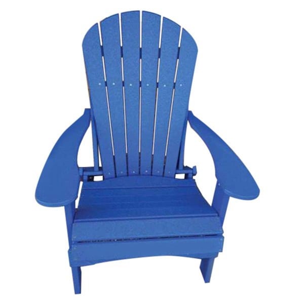 Kd Bufe 40 x 32 x 33 in. Folding Adirondack Chair, Burns Blue - KD2473279