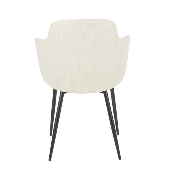 Lumisource Boyne Chair in Black Metal and Cream Noise Fabric - CH-BOYNE BKCR