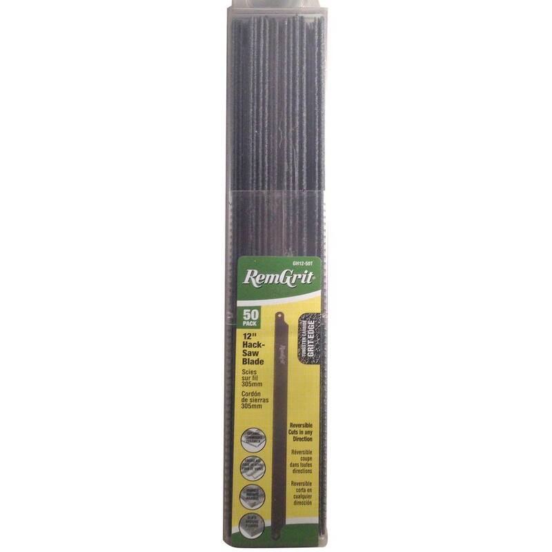 RemGrit 12 in. x 3/4 in. x 0.025 in. Carbide Grit Hack Saw Blade (50-Pack) - GH12-50T