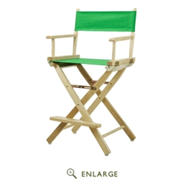 Casual Home 220-00-021-33 24 in. Directors Chair Natural Frame with Green Canvas - 220-00/021-33