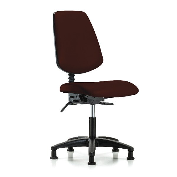 Blue Ridge Ergonomics Desk Chair No Arms, 18" to 23" Height, Vinyl, Burgundy - BR-VDHCH-MB-RG-T1-A0-RG-8569