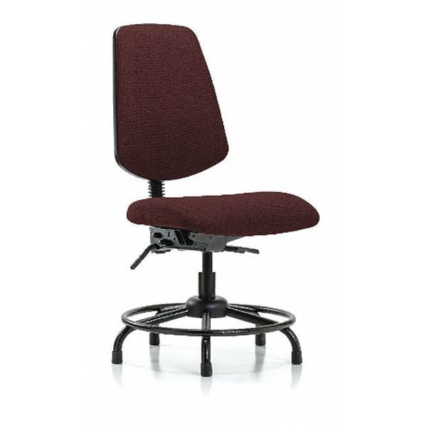 Blue Ridge Ergonomics Desk Chair Fab Desk Chair, Med, Bk, RT, Glides, Bur, No Arms, 19" to 24" Height, Fabric, Burgundy - BR-FDHCH-MB-RT-T0-A0-RG-F41