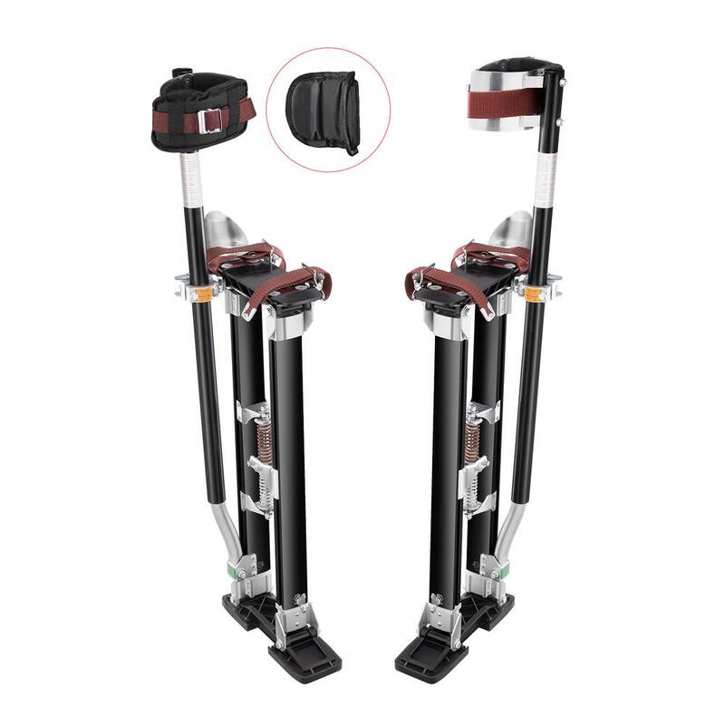 SVOPES 24 in.-40 in. Adjustable Aluminum Drywall Stilts with Knee Pads Durable Non-slip Tool for Painting Taping Walking Black - SGBGQYCHS2440P55RV0-0827