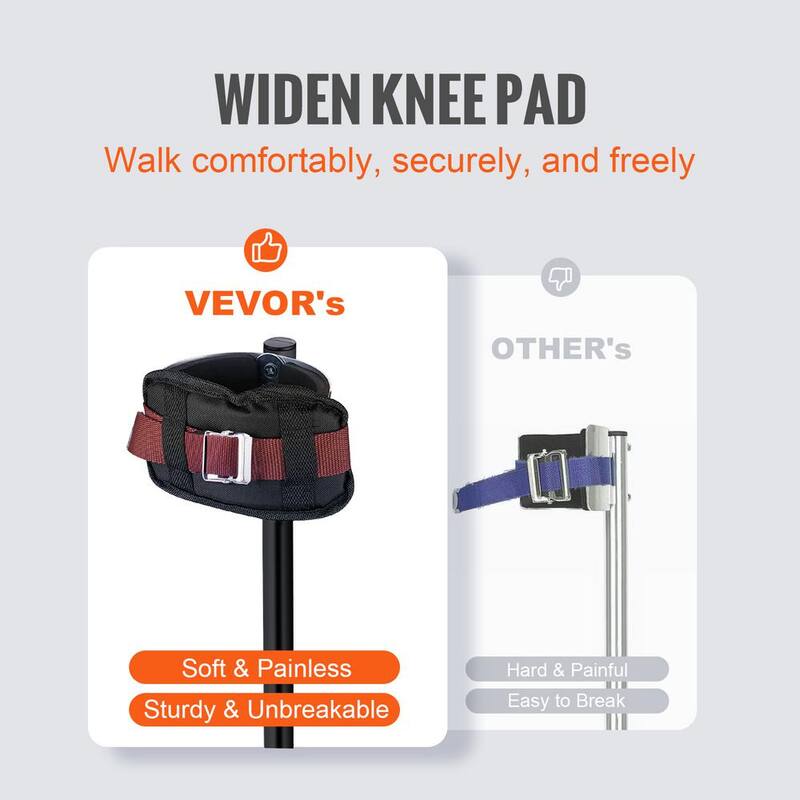 SVOPES 24 in.-40 in. Adjustable Aluminum Drywall Stilts with Knee Pads Durable Non-slip Tool for Painting Taping Walking Black - SGBGQYCHS2440P55RV0-0827