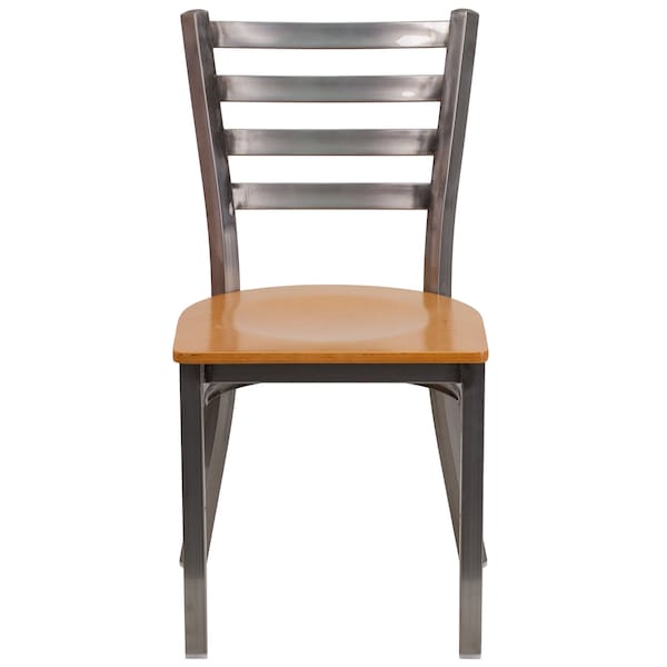 Flash Furniture Hercules Restaurant Chair, 16-1/2 in W 17" L 32-1/4" H - XU-DG694BLAD-CLR-NATW-GG