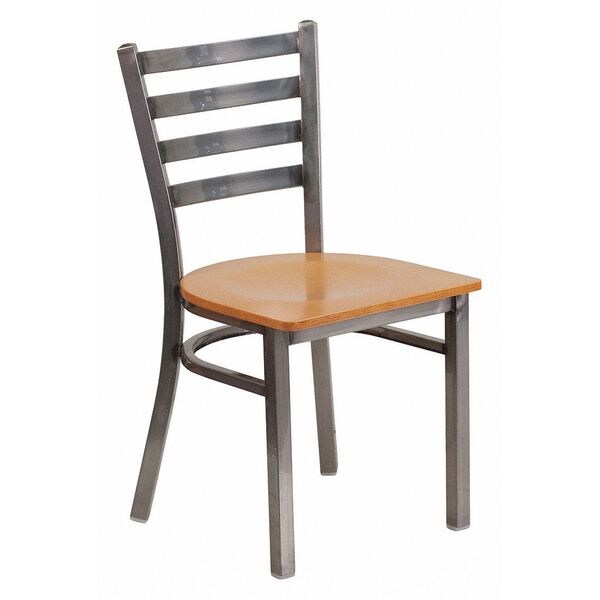 Flash Furniture Hercules Restaurant Chair, 16-1/2 in W 17" L 32-1/4" H - XU-DG694BLAD-CLR-NATW-GG