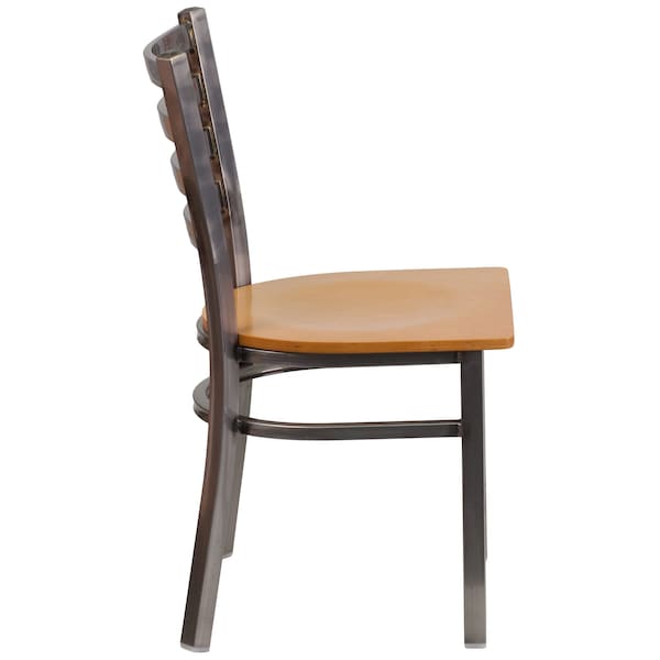 Flash Furniture Hercules Restaurant Chair, 16-1/2 in W 17" L 32-1/4" H - XU-DG694BLAD-CLR-NATW-GG