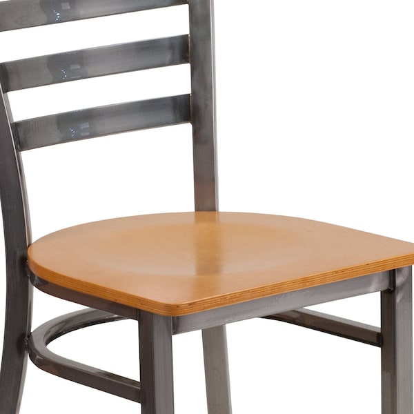 Flash Furniture Hercules Restaurant Chair, 16-1/2 in W 17" L 32-1/4" H - XU-DG694BLAD-CLR-NATW-GG