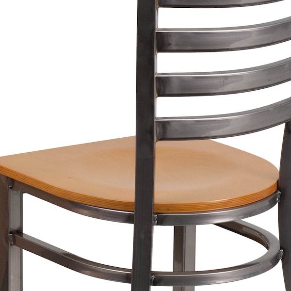 Flash Furniture Hercules Restaurant Chair, 16-1/2 in W 17" L 32-1/4" H - XU-DG694BLAD-CLR-NATW-GG