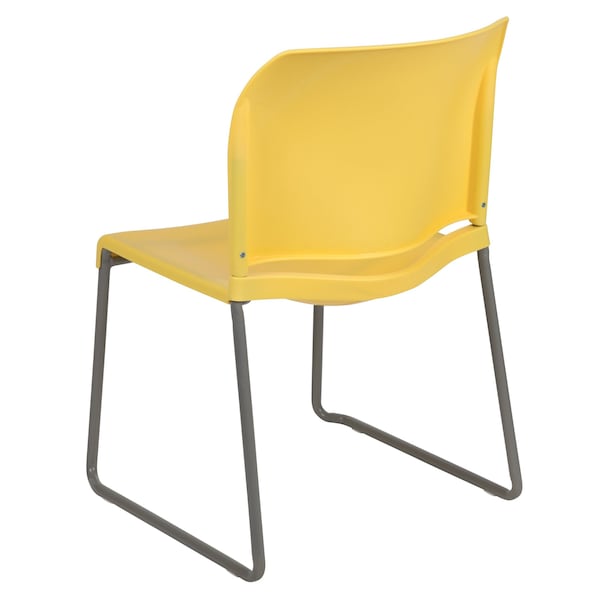 Flash Furniture Yellow Plastic Stack Chair - RUT-238A-YL-GG