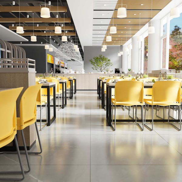 Flash Furniture Yellow Plastic Stack Chair - RUT-238A-YL-GG