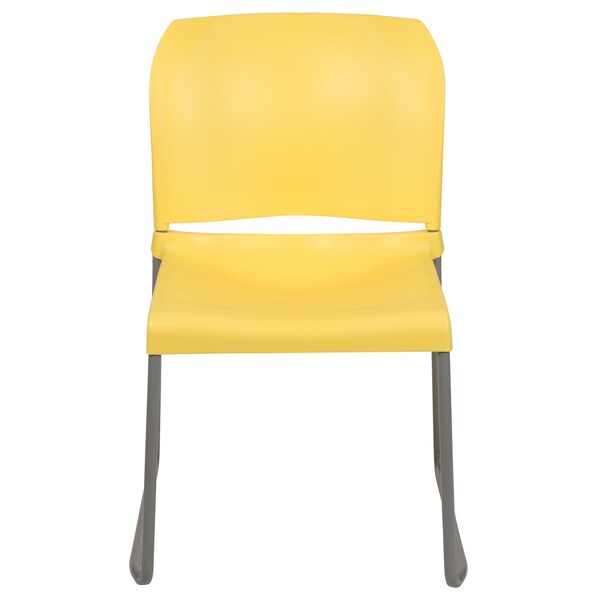 Flash Furniture Yellow Plastic Stack Chair - RUT-238A-YL-GG