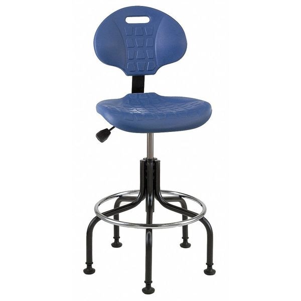 Bevco Polyurethane Desk Chair, 15" to 20", No Arms, Black - 7001-BLK