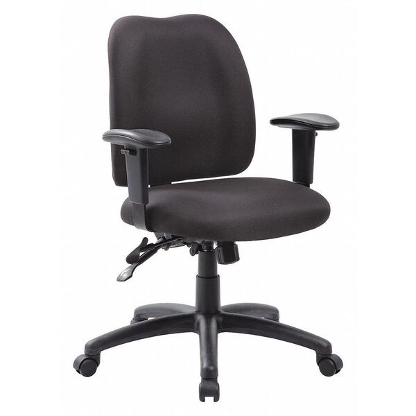 Zoro Select Fabric Task Chair, 22 1/2-, Adjustable, Black - 452R21