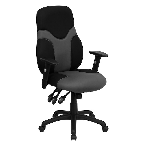 Flash Furniture Mesh Task Chair, 22 1/2-, Adjustable Padded - BT-6001-GYBK-GG