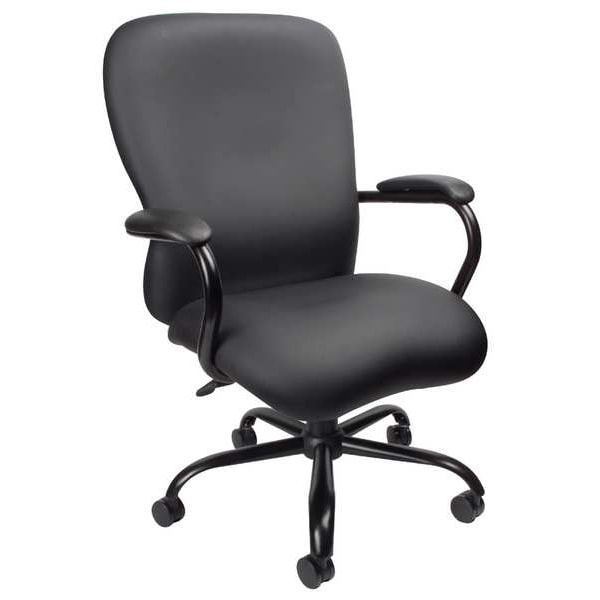Zoro Select Executive Chair, Vinyl Black, Height 42-1/2" to 45-1/2" - 6GNN9