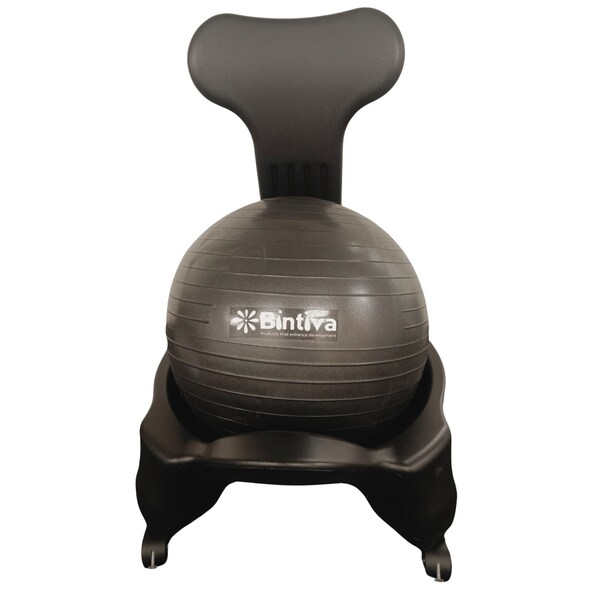 Bintiva Stability Ball Chair, Adult, Black - BN-BLCHR-BLK-AD-BT